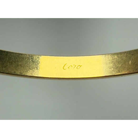 Vintage Signed Coro Gold Tone Embossed Weave Bangle Bracelet Classic Retro EUC - Picture 2 of 4